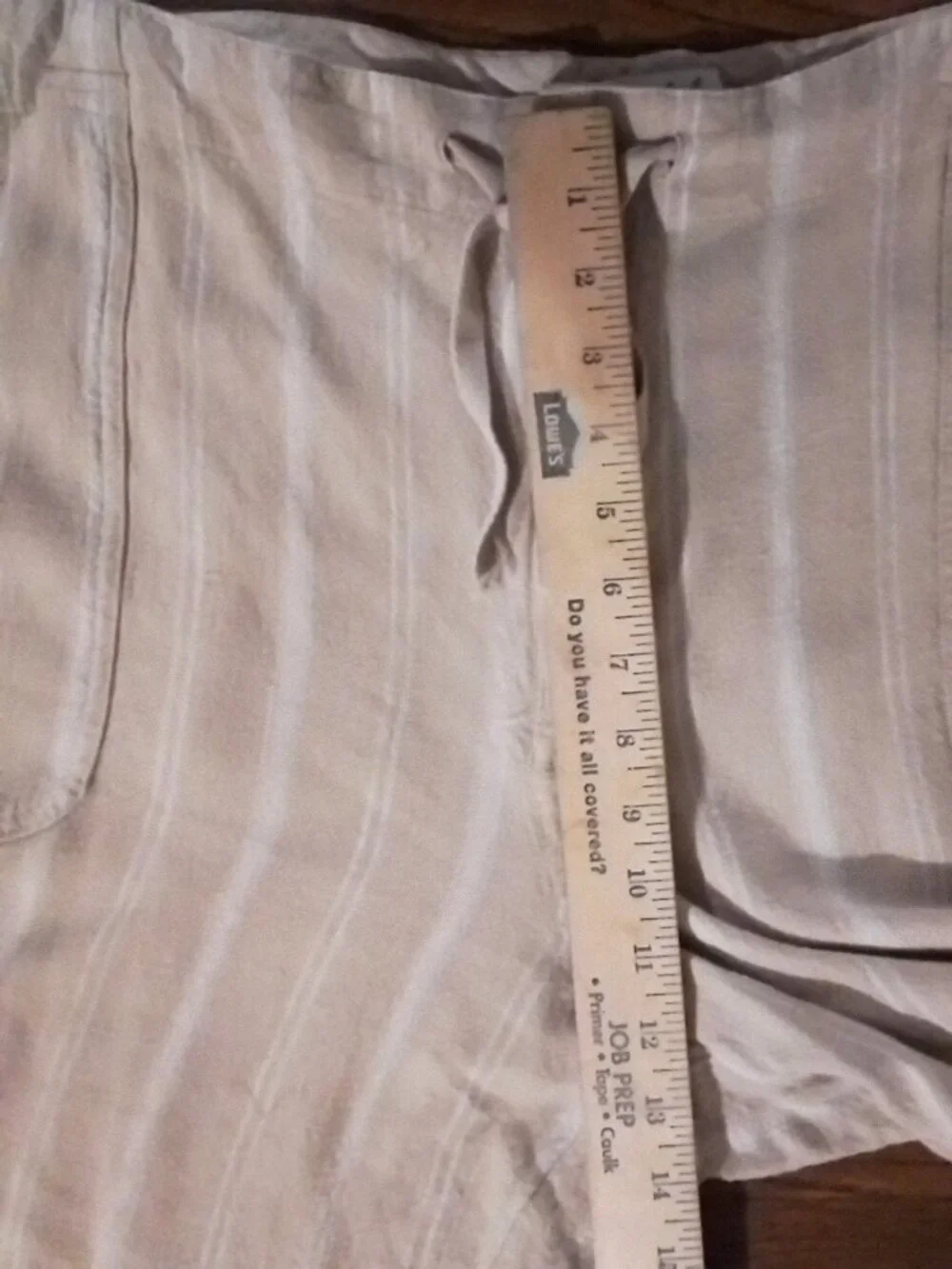 Wonderly Beige Stripe Linen Blend Wide Leg Cargo Pants XXL - XXXL